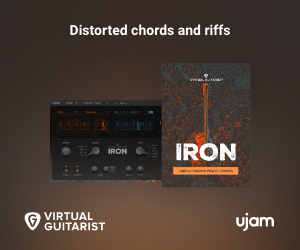Distorted chords and riffs Virtual Guitarist Iron by UJAM
